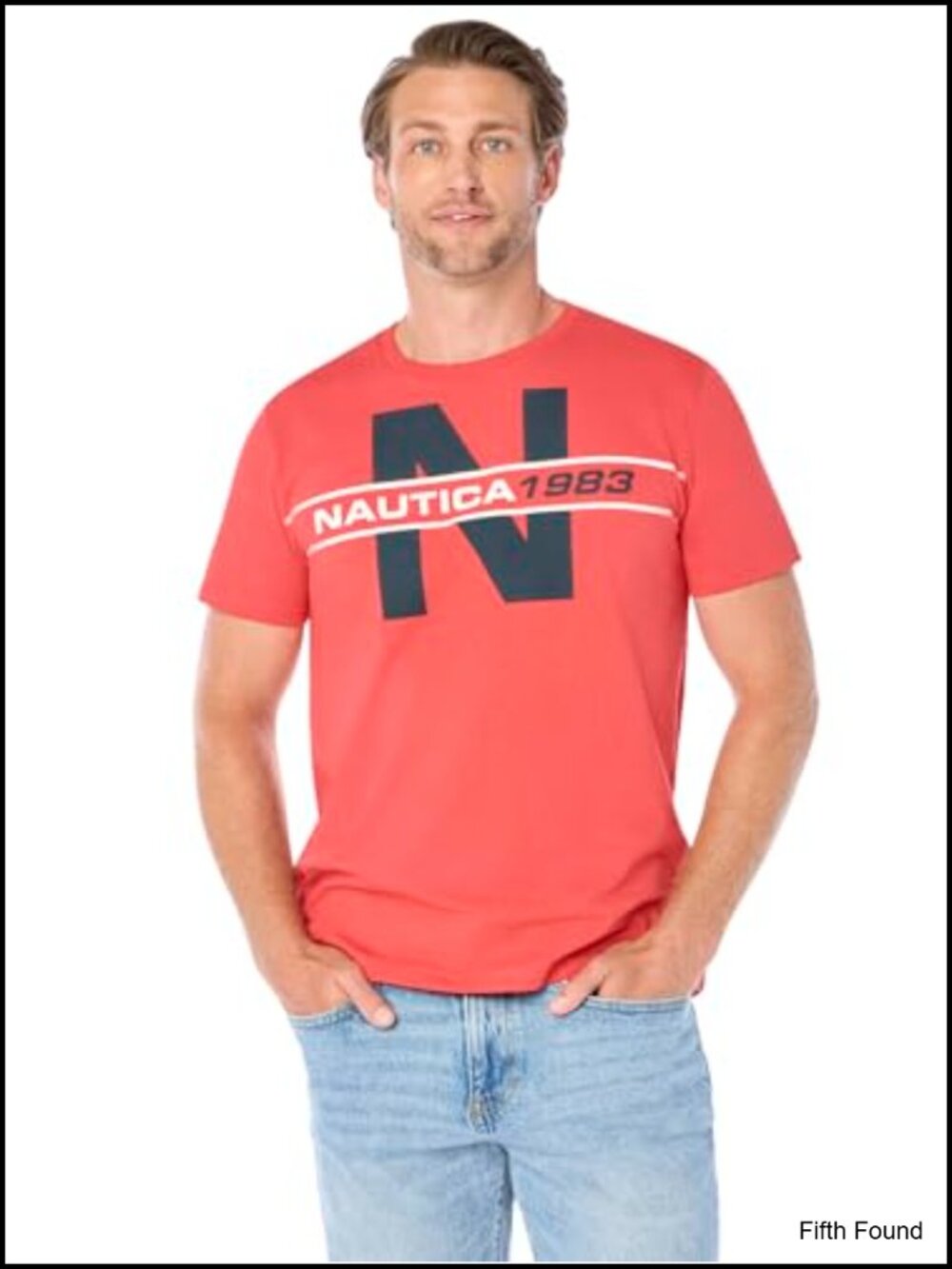 Nautica Men's 100% Cotton Graphic Tee Short Sleeve Crew Neck